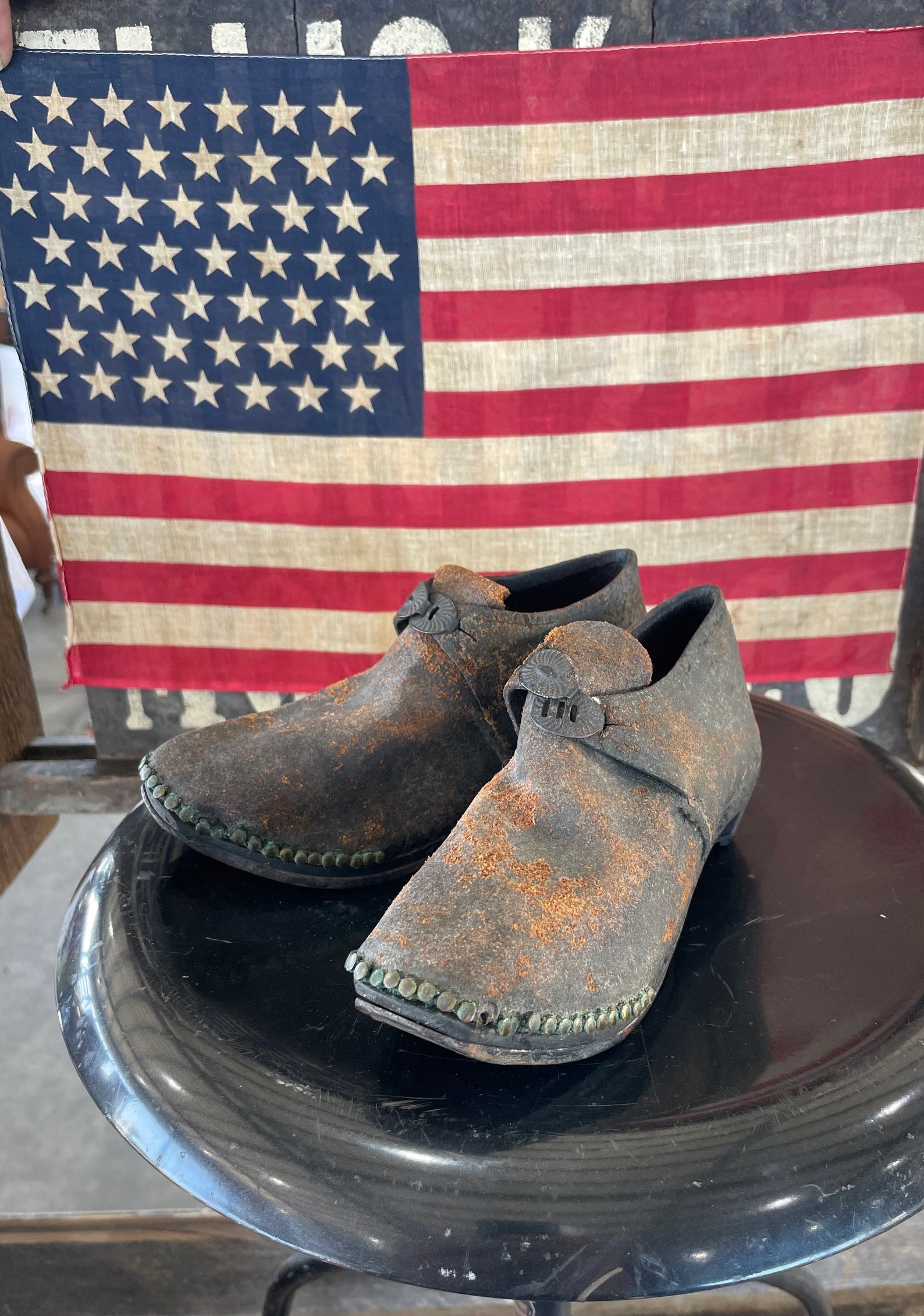 Early Colonial American Leather and Wood Shoes c.1760 Etsy