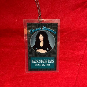 1996 Donna Summer "Mid Summer Night" Tour Laminated Backstage Pass on Chain