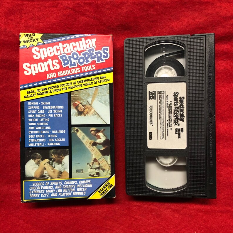 VHS Spectacular Sports Bloopers and Fabulous Fouls 1989 Etsy