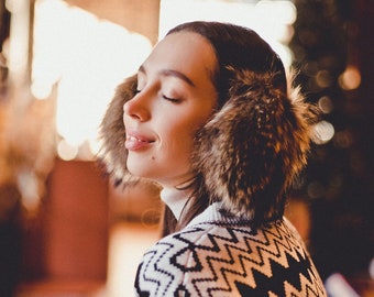 Fluffy Fur Earmuffs - Winter Ear Muffs  - Womens Ear Warmer
