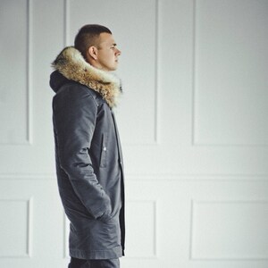 Fur lined down coat best sale