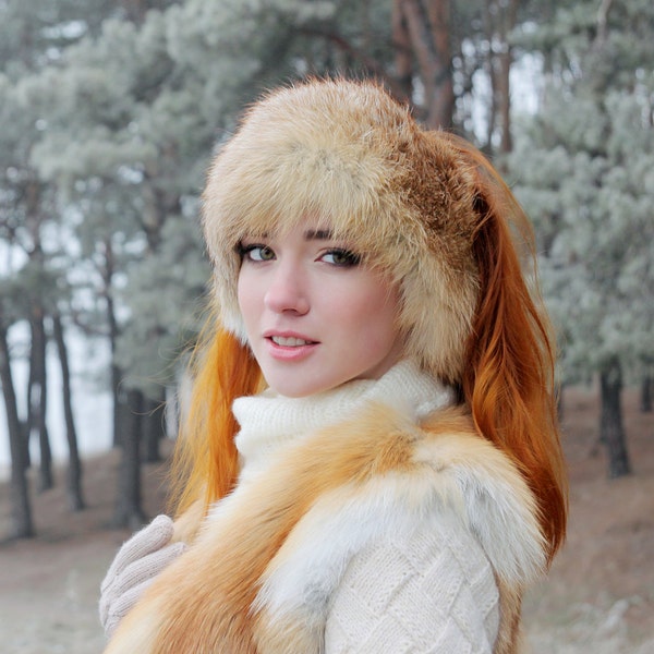 Fox Fur Headband - Winter Headbands for Women - Head Wraps - Womens Ear Warmer