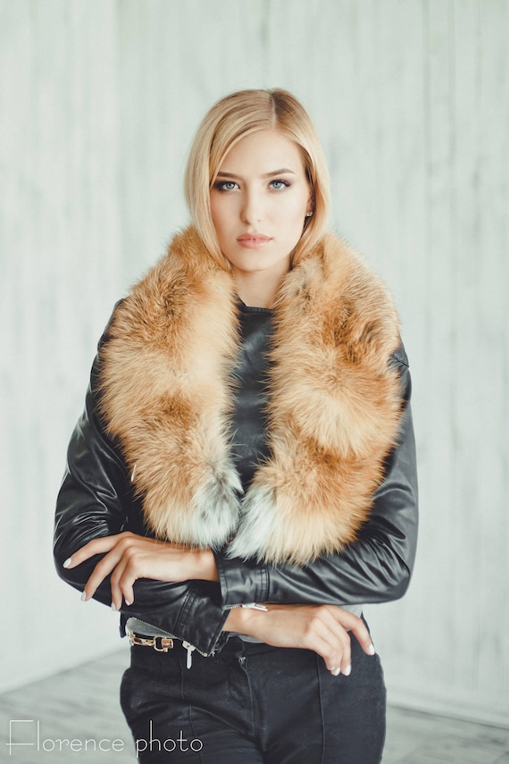 Fur collared jacket best sale