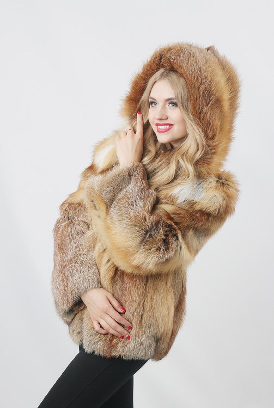 Fox Fur Coat Womens Winter Jacket Oversized Fur Coats - Etsy