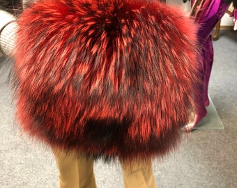 Red Fur Hand Muff - Handwarmers Bag - Fur Handbags  - Wedding Bridal Muff