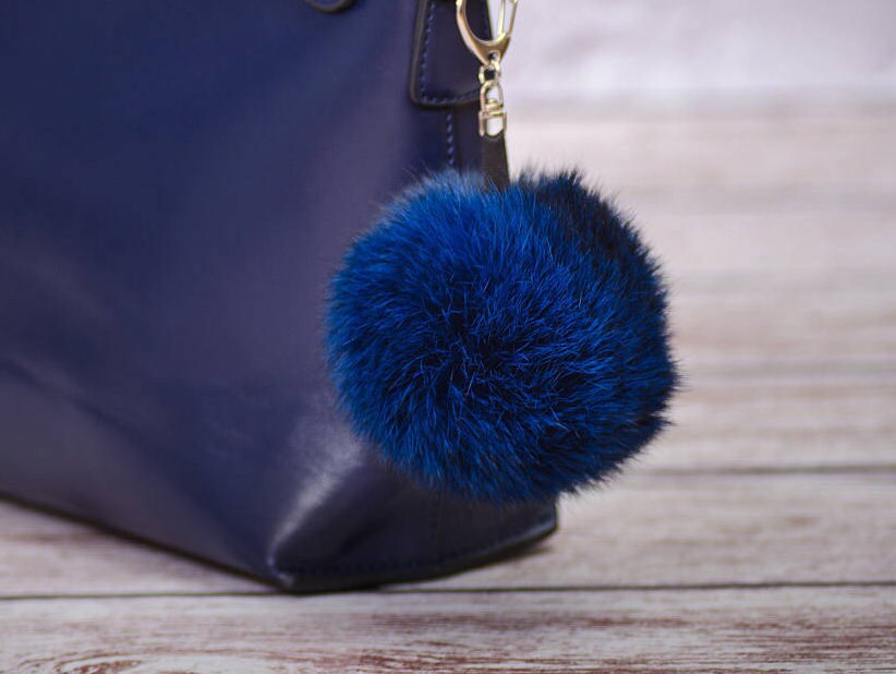 Ivoire - Pompons En Fourrure De Raton Laveur Tricotés, Lot De 5 Pièces