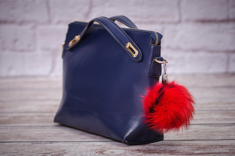 White Pom Pom Keychain furry Keychain Fur Pompom Pom Poms Etsy