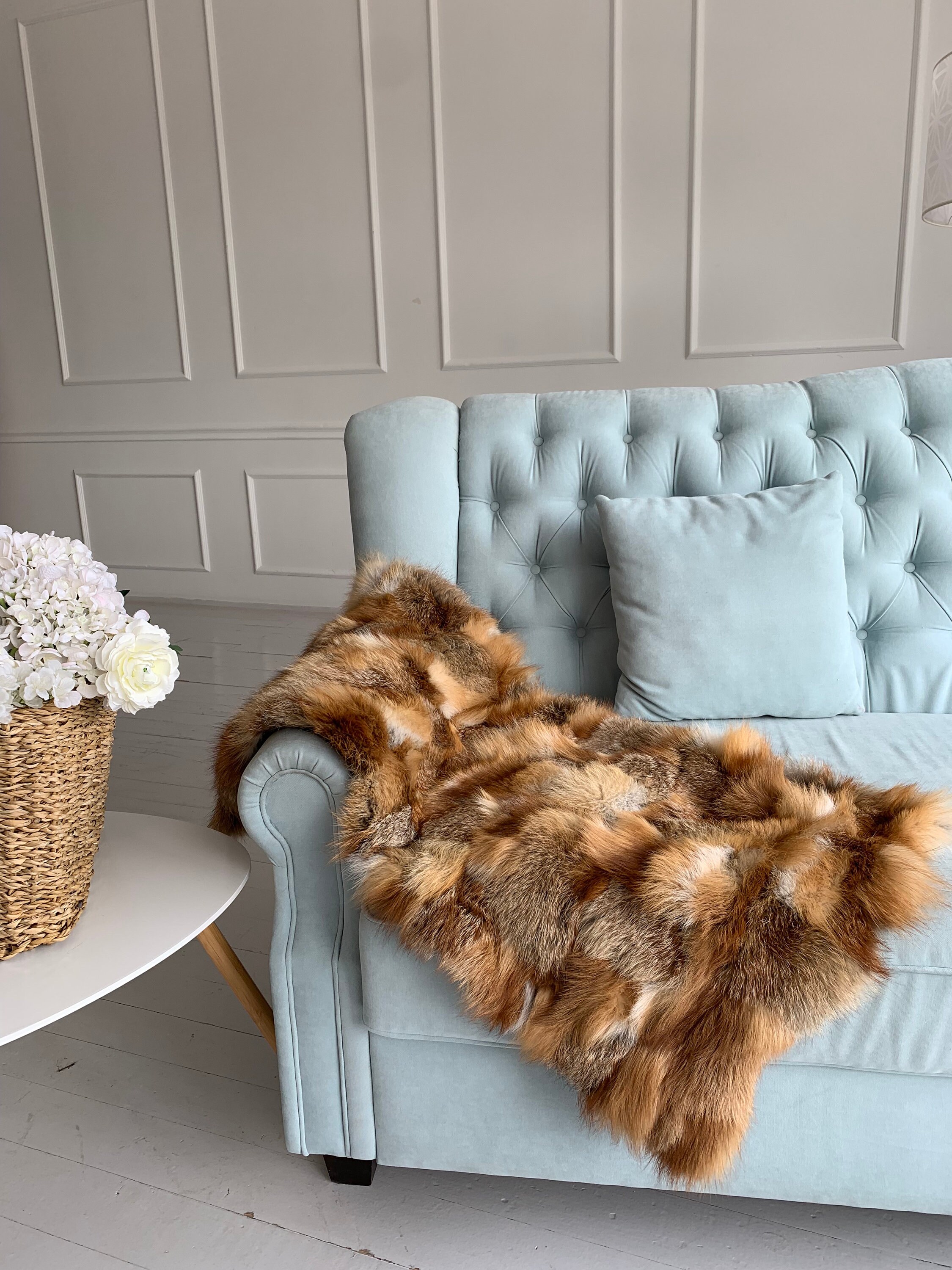 Fox Fur Rug Real Fox Fur Carpet Fox Fur Living Room Decor Etsy Canada