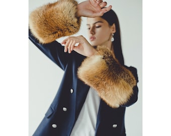 Fur sleeve best sale coat