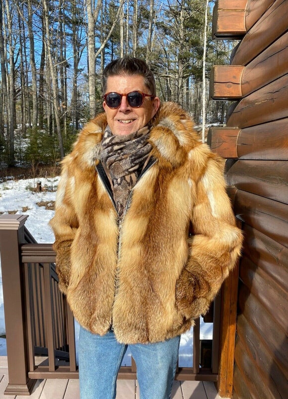 Mens mink fur coat and jacket