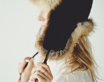 PRODOTTO In UCRAINA Cappello Invernale In Pelliccia Di Volpe Rossa - Foto 9