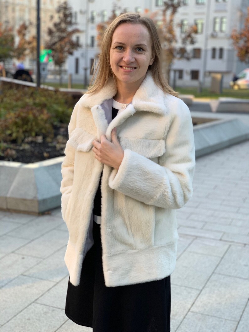 white oversized coat