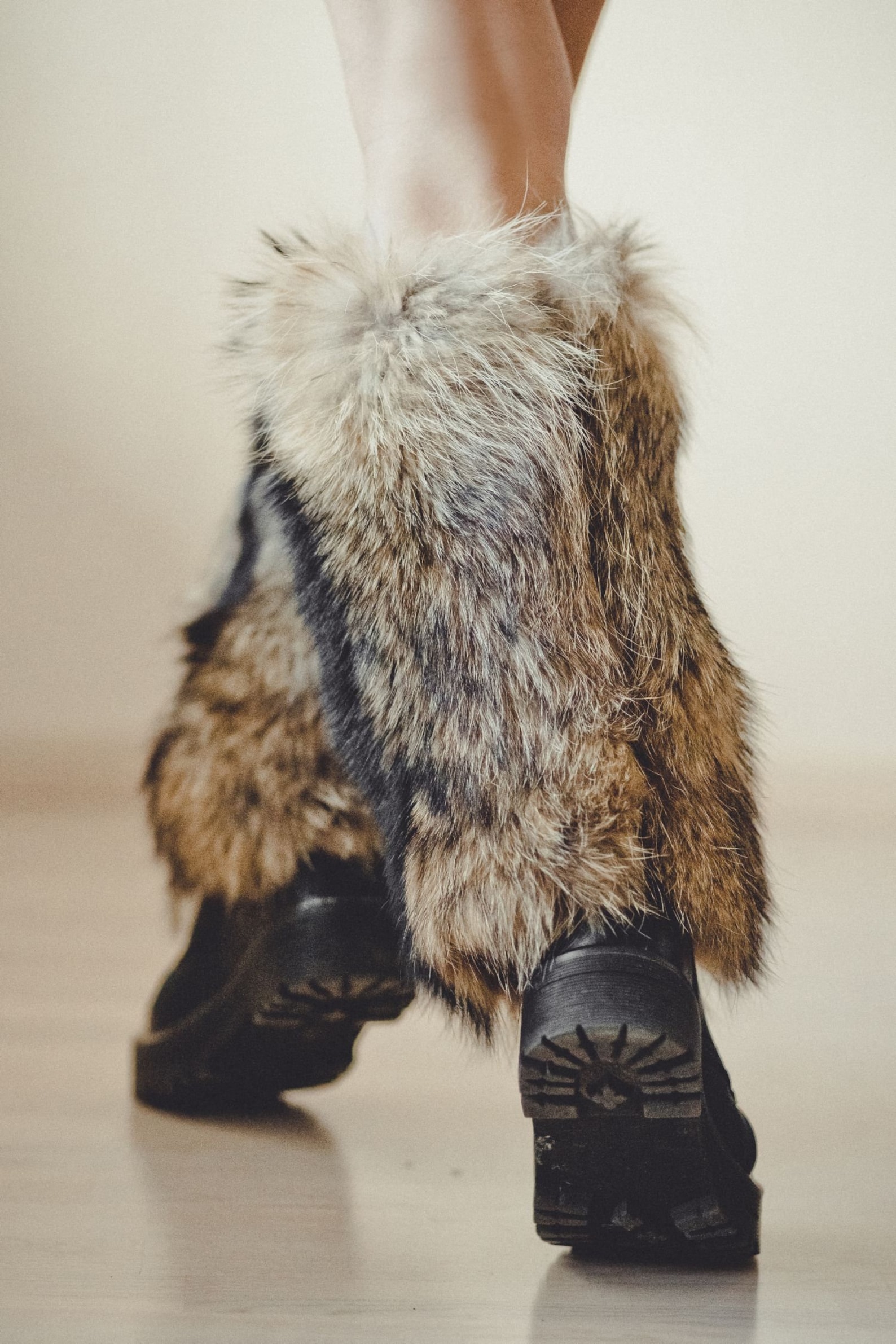 Faux Fur Leg Warmers For Women - Grey Werewolf Furry Boot Covers For Winter, Halloween & Cosplay