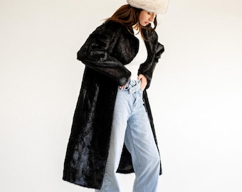 Long Nutria Fur Coat for Women - Real Fur Coats