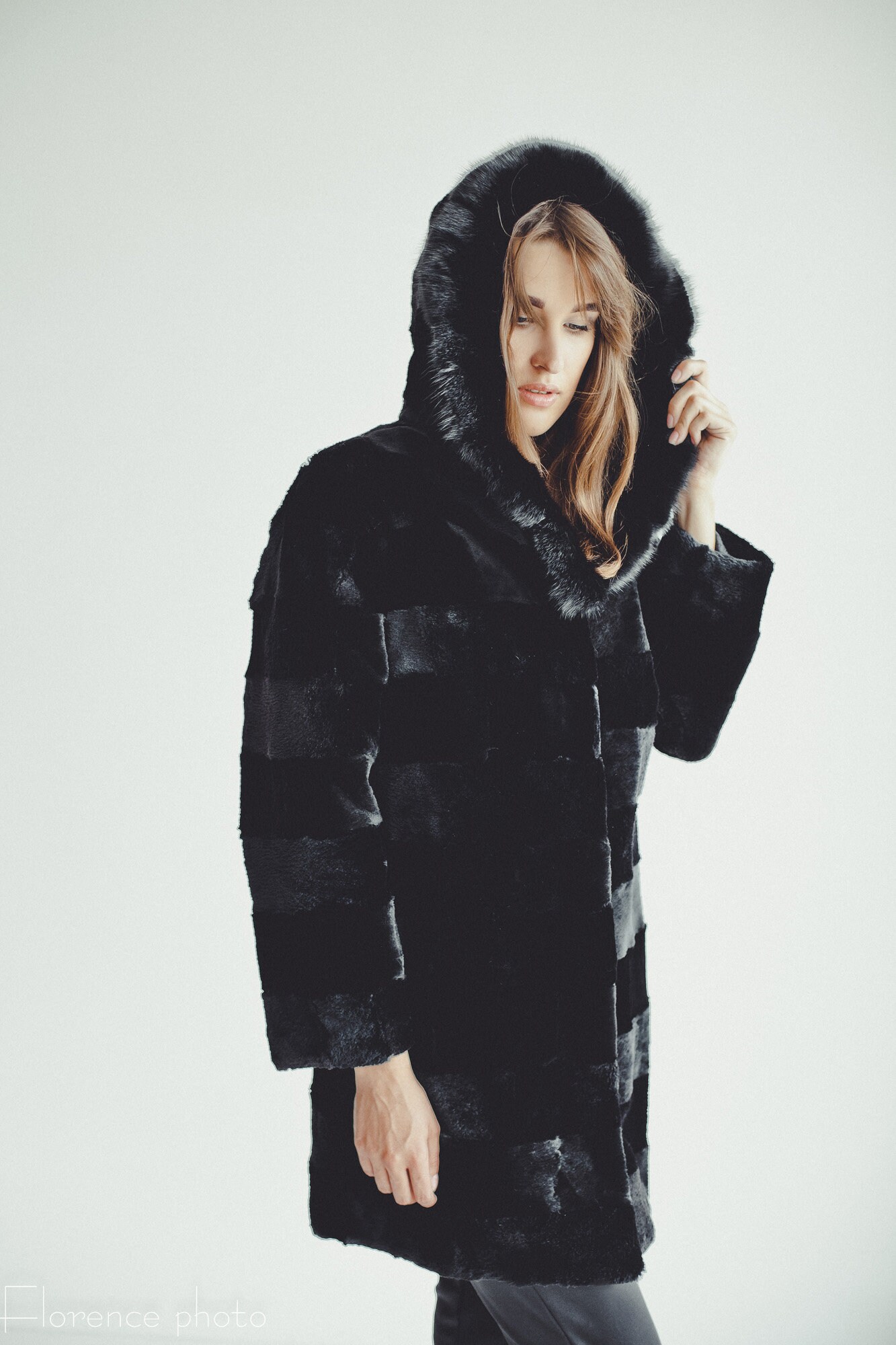 ジャケット・アウター W/Ca BEAVER HOODED COAT Black Beaver Fur Hooded Coat | Muskrat Trim Winter Jacket - Etsy