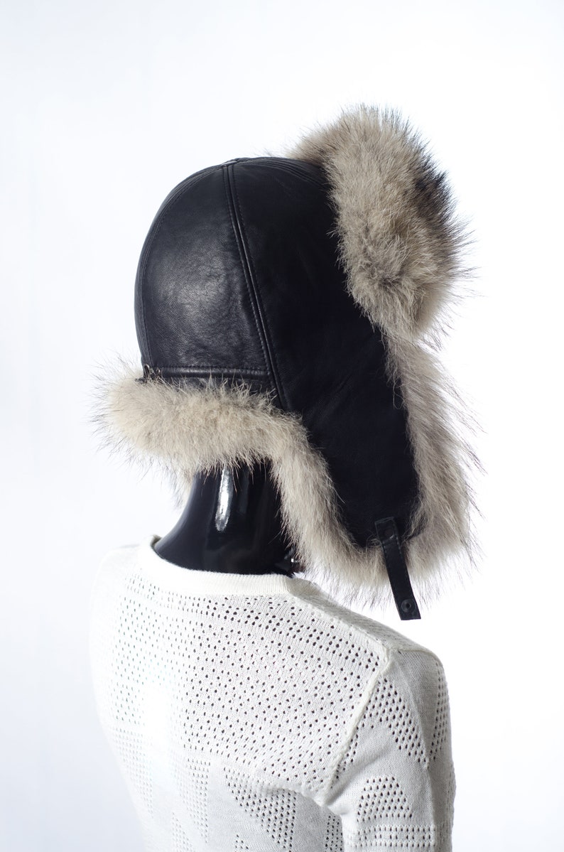 Mens Coyote Ushanka Fur Hat Mens Winter Hats Trapper Hat Etsy