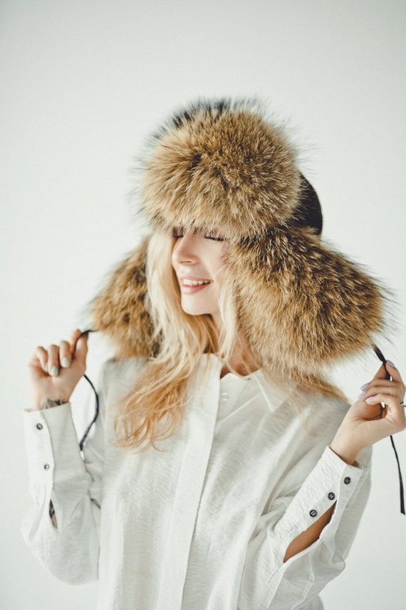 racoon winter hat