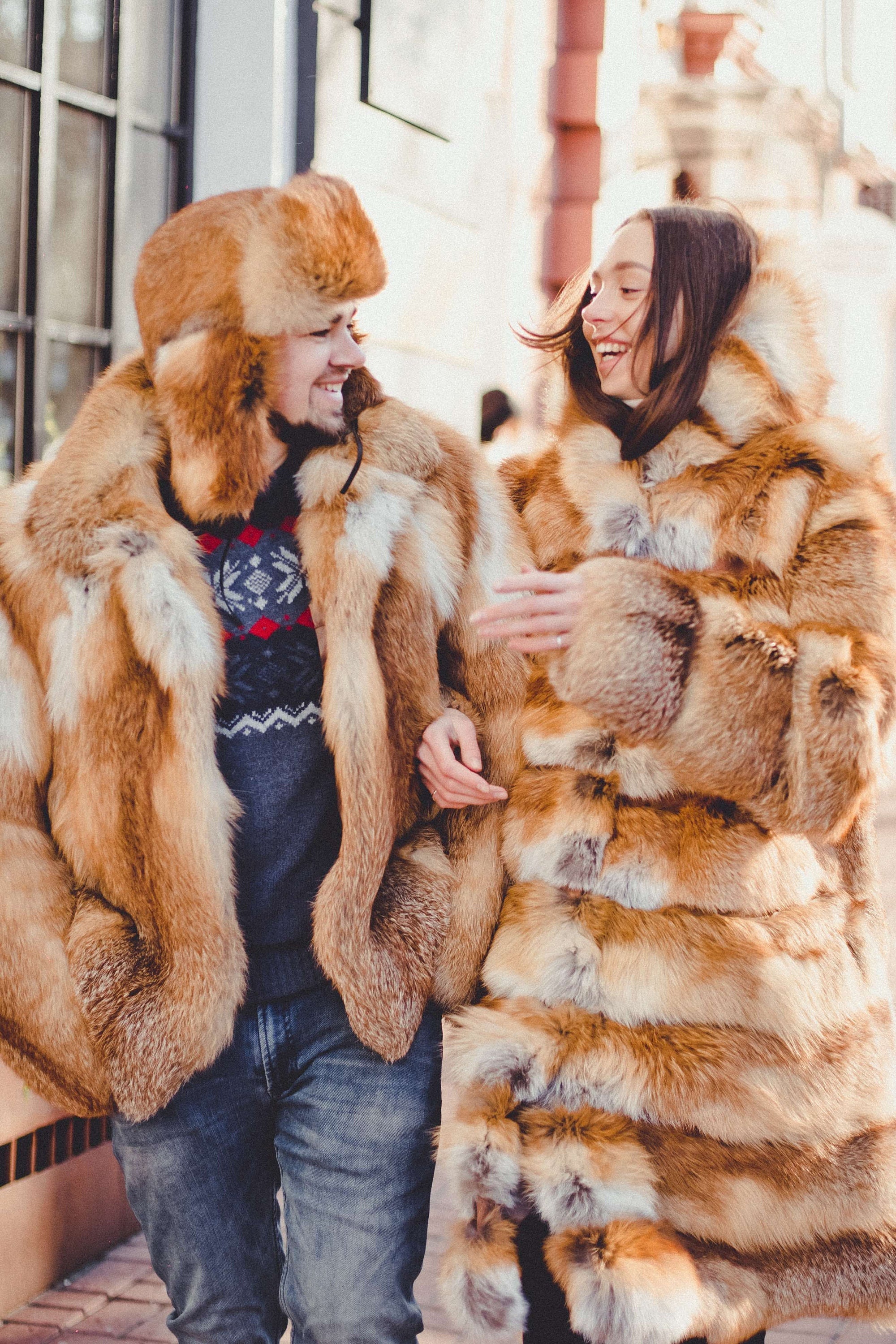 Men's Fox Fur Coat