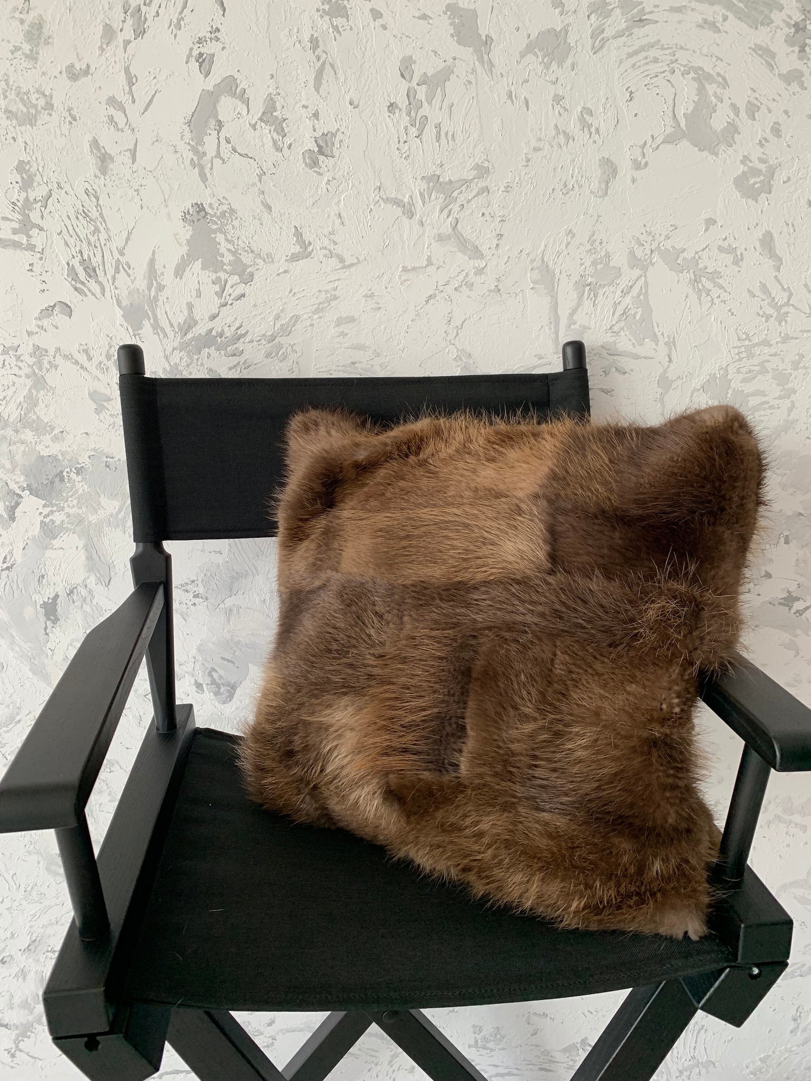 Two Real Beaver Fur Pillow Cover Cushion Cases Fur Living Etsy