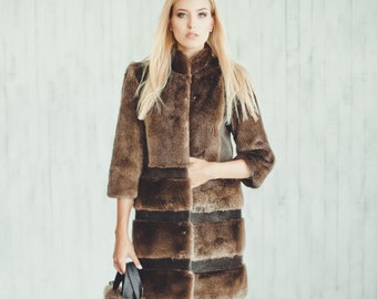 Long Fur Coat Real Marten Fur Coat for Winter - Etsy
