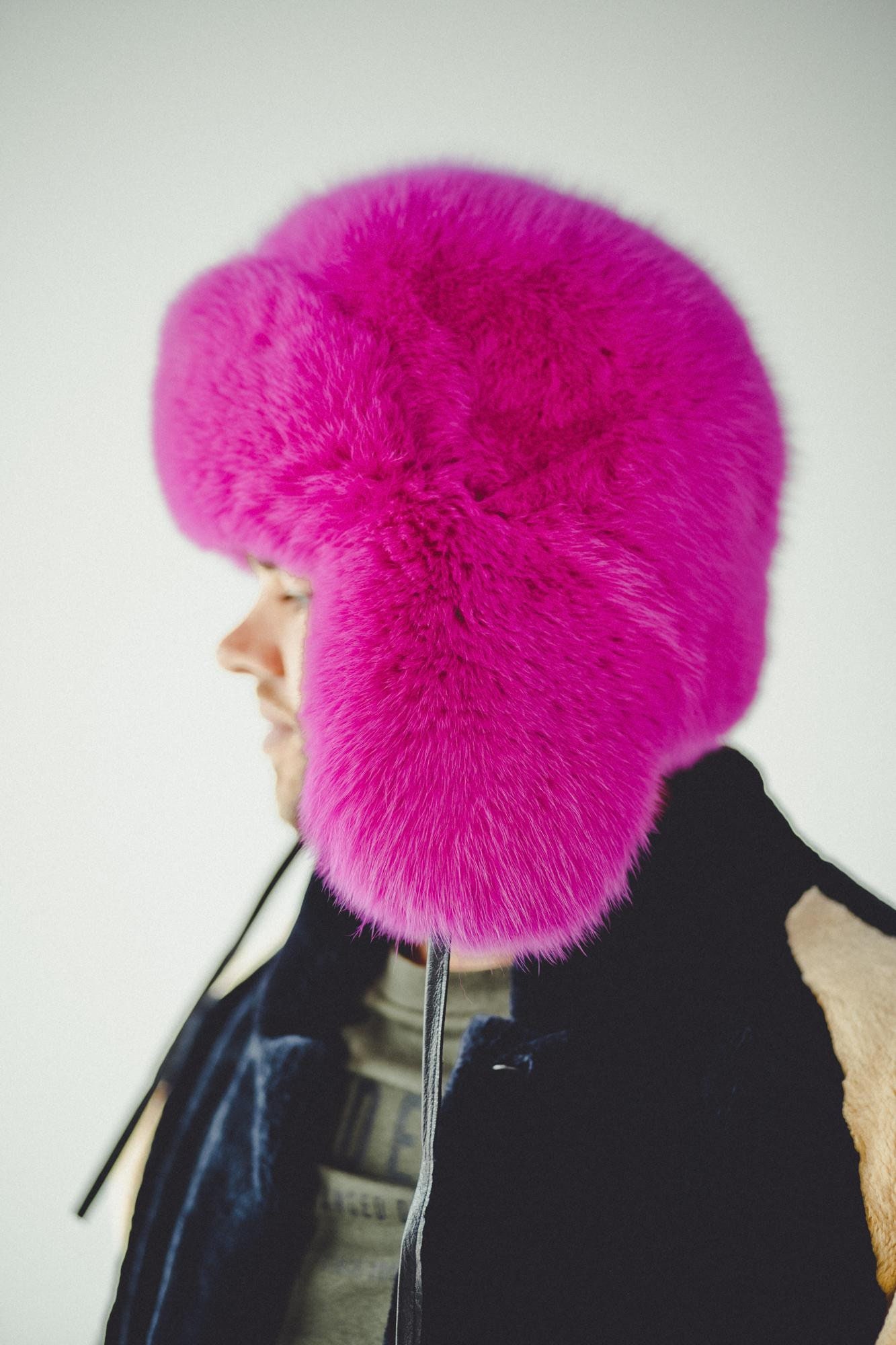 PCCVISION opium fur cap（pink） PCCVISION opium fur cap（pink） 帽子