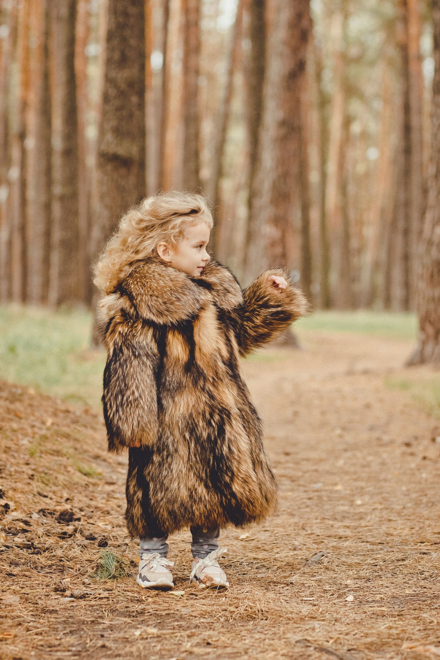 Hooded Parka with Faux Fur Lining for Girls - old rose, Girls