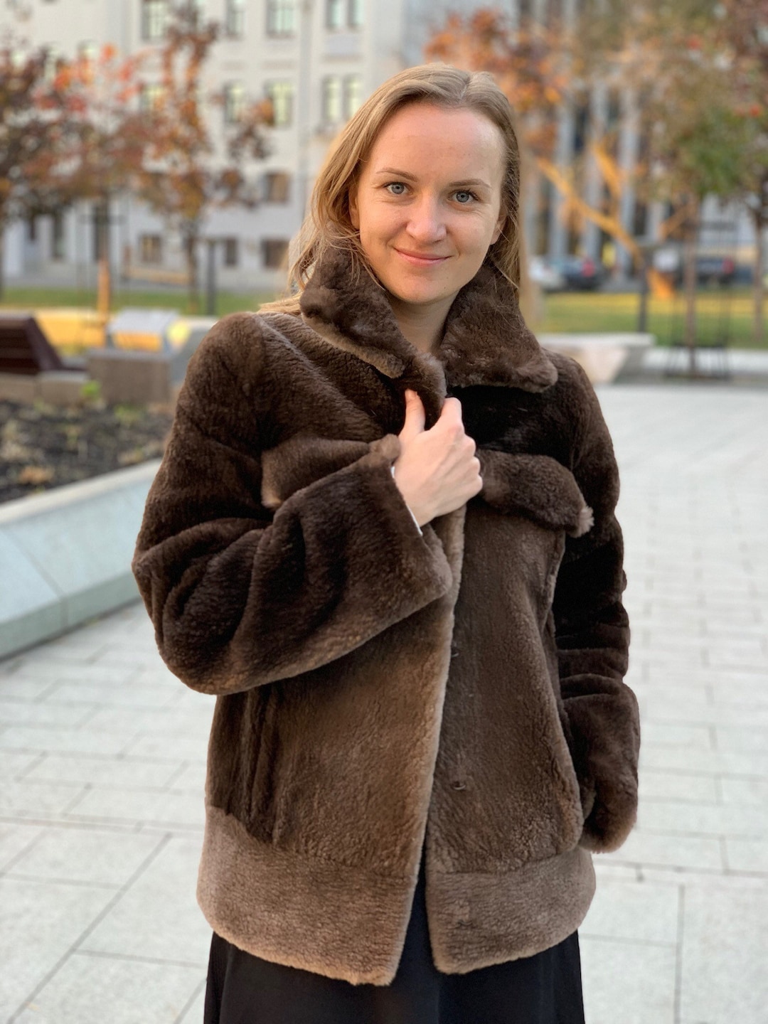 Real Fur Bomber Jacket Womens Winter Coat Gift for Wife Christmas Gift Etsy