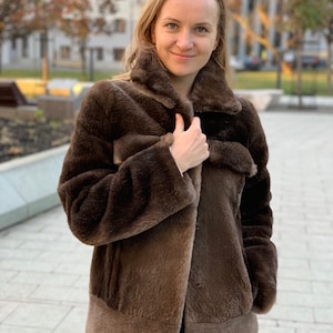 Sheared Beaver Short Coat - Etsy