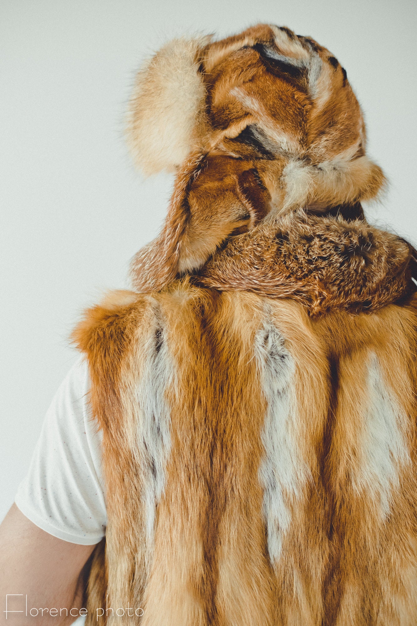 Mens Long Fox Fur Vest - Real Fur Winter Outwear - Etsy