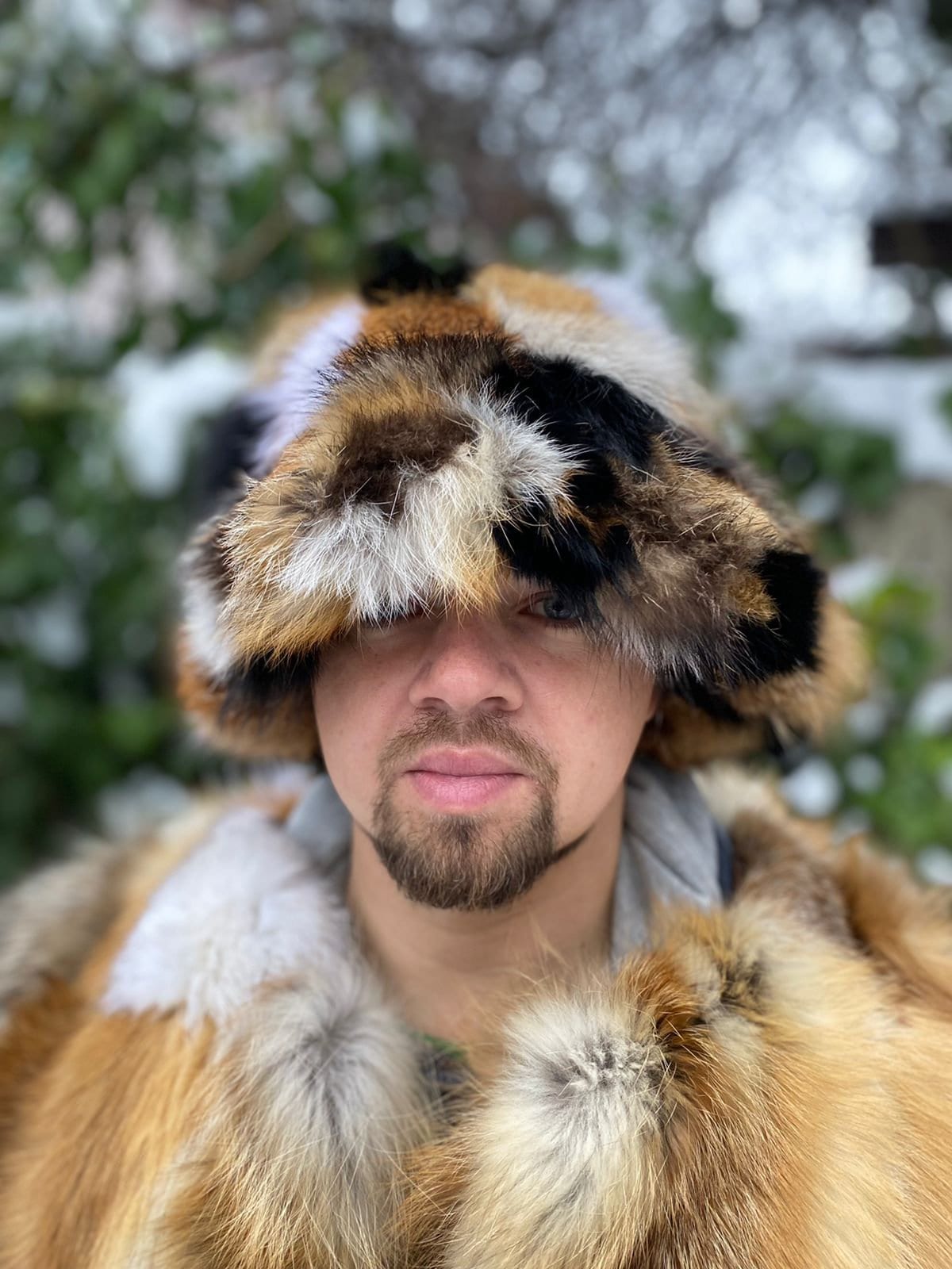 Fur Bucket Hat | Real Fox Fur Winter Hat for Men| Warm Fur Panama
