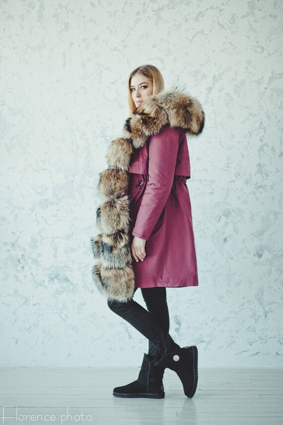 Fur parka womens deals