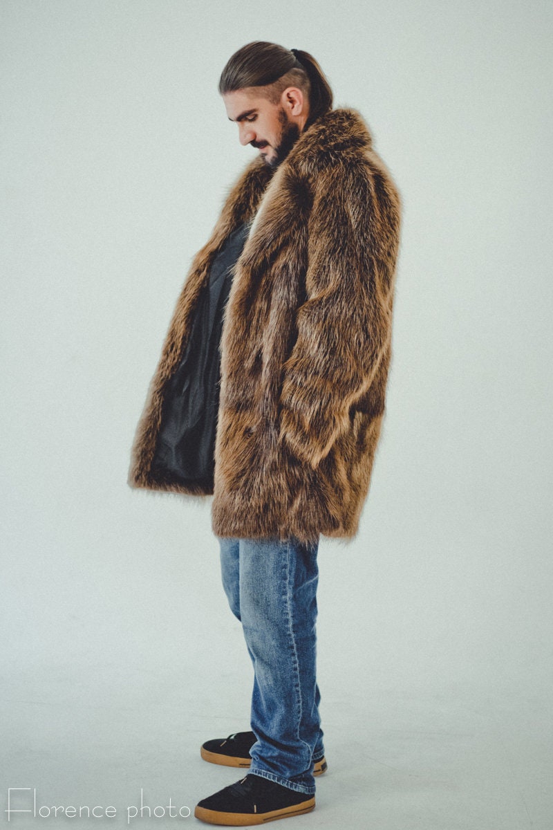 Hazel Long Hair Beaver Fur Jacket - Men's 2XL - Day Furs