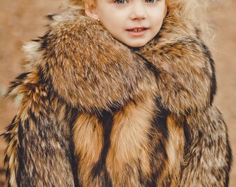 Baby Fur Coat Toddler Real Fur Jacket Winter Kids Coats Raccoon Girls Fur Jacket Etsy