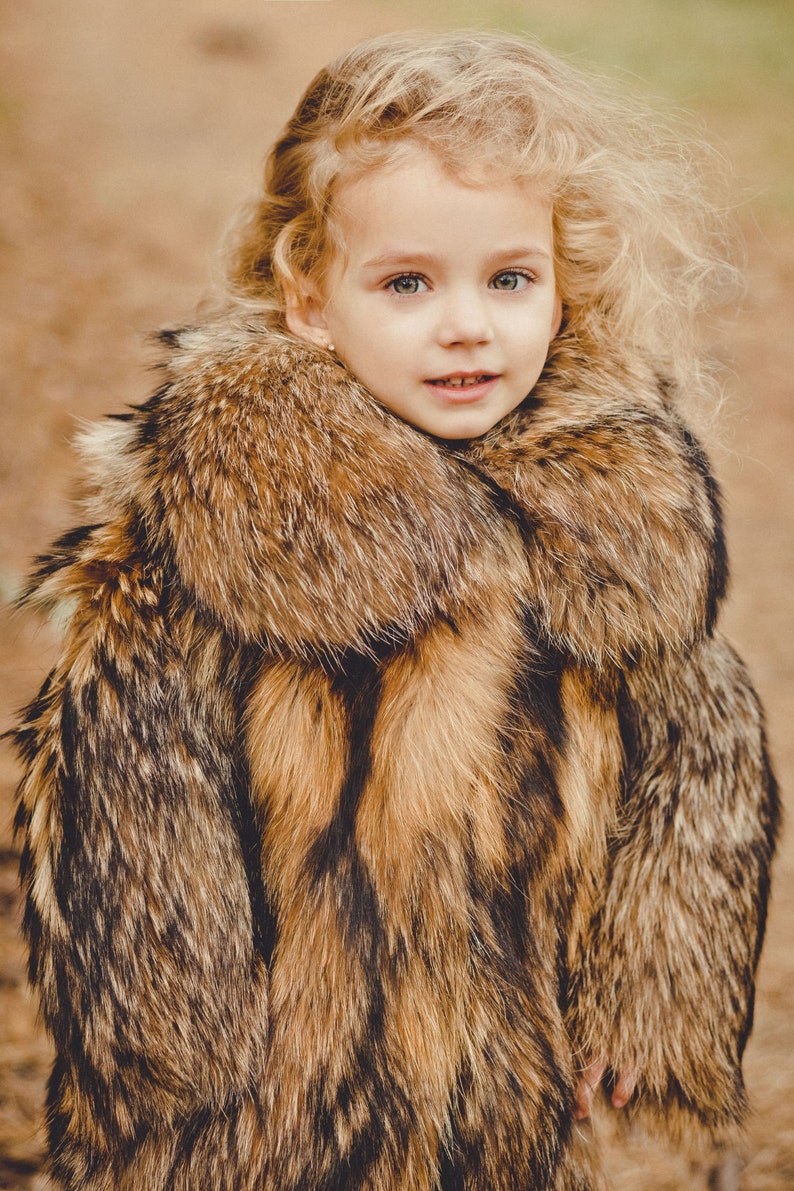 Baby Fur Coat Toddler Real Fur Jacket Winter Kids Coats Etsy