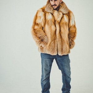 Mens Fox Fur Coat Winter Jacket Men Oversized Fur Coats - Etsy