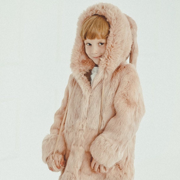 Bunny Fur Coat for Little Girl Baby Girl Coats Rabbit Fur - Etsy