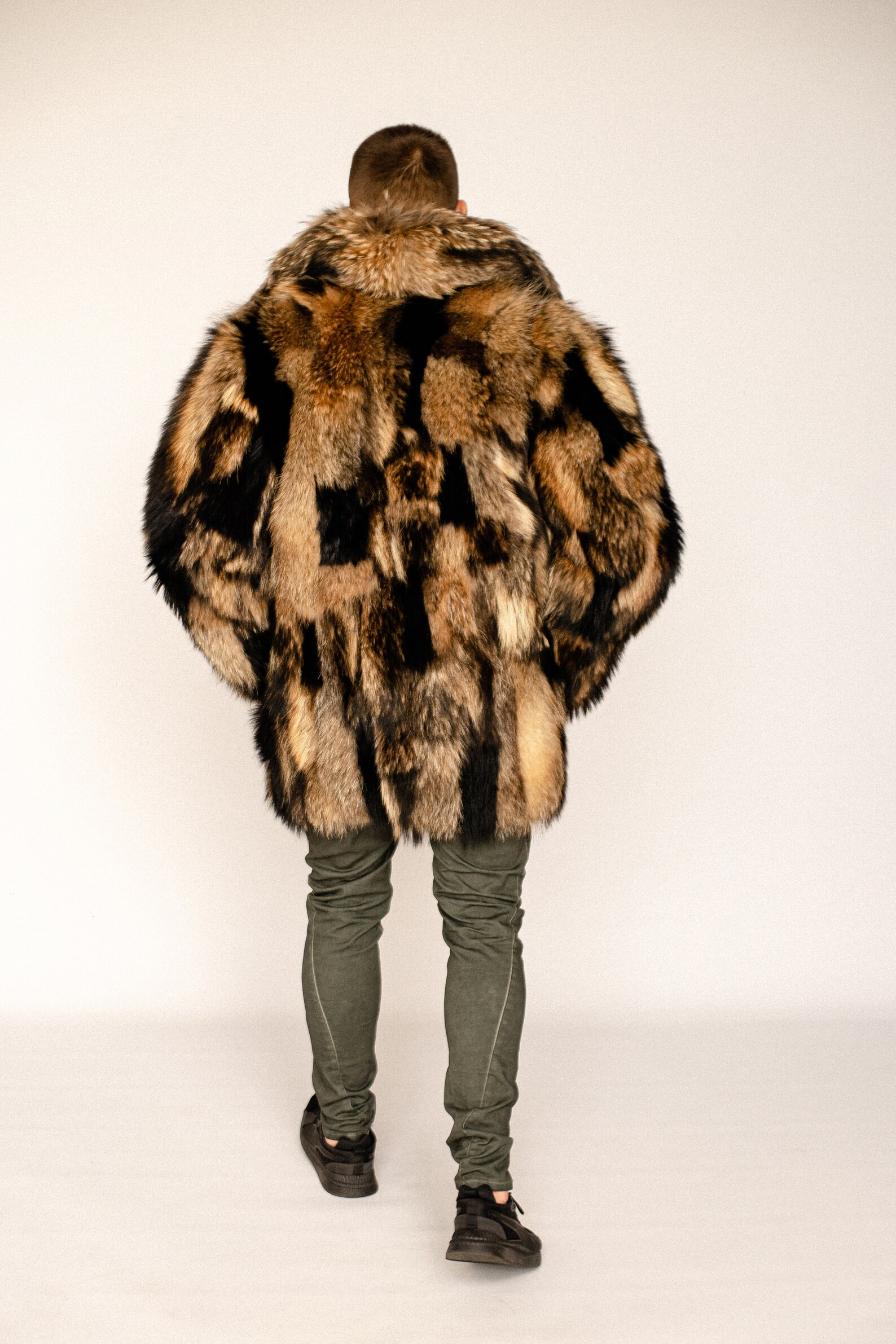 Mens Fur Jacket Winter Coat Men Oversized Fur Coats Male Etsy