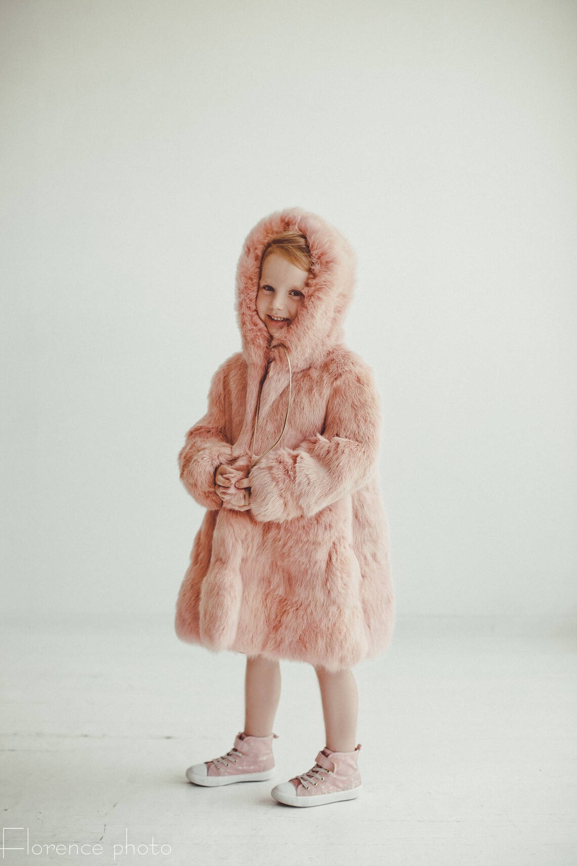 Pink Kids Fur Coat Baby Girl Coats Rabbit Fur Winter Etsy