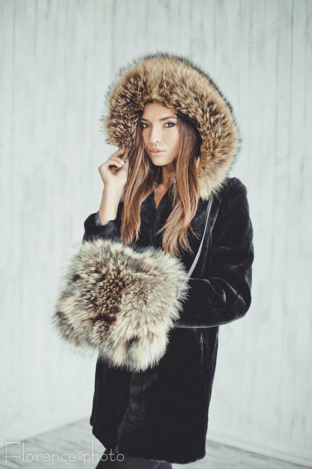 Real Fur Muff Hand Warmer Raccon Fur Handbags Women - Etsy