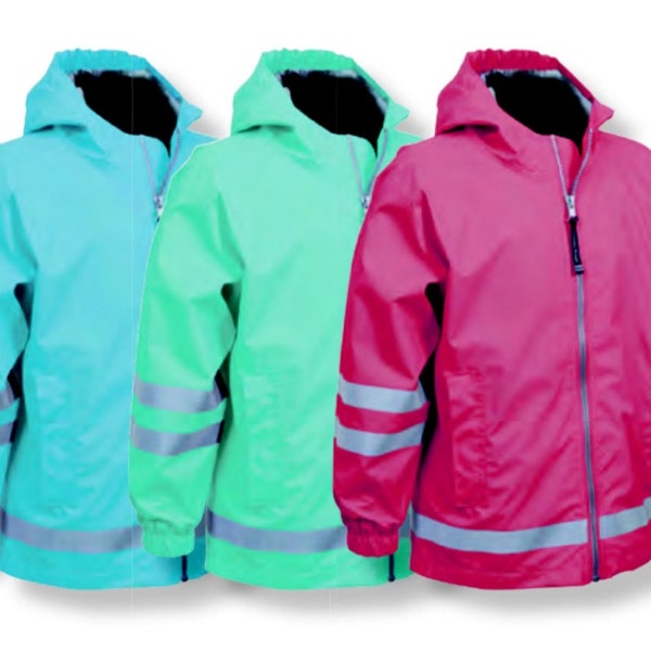 Monogrammed Rain Jacket Etsy