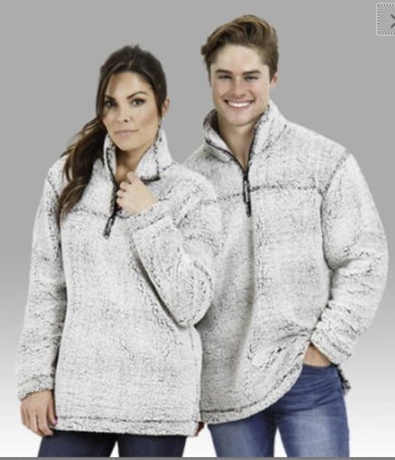 youth monogrammed sherpa pullover