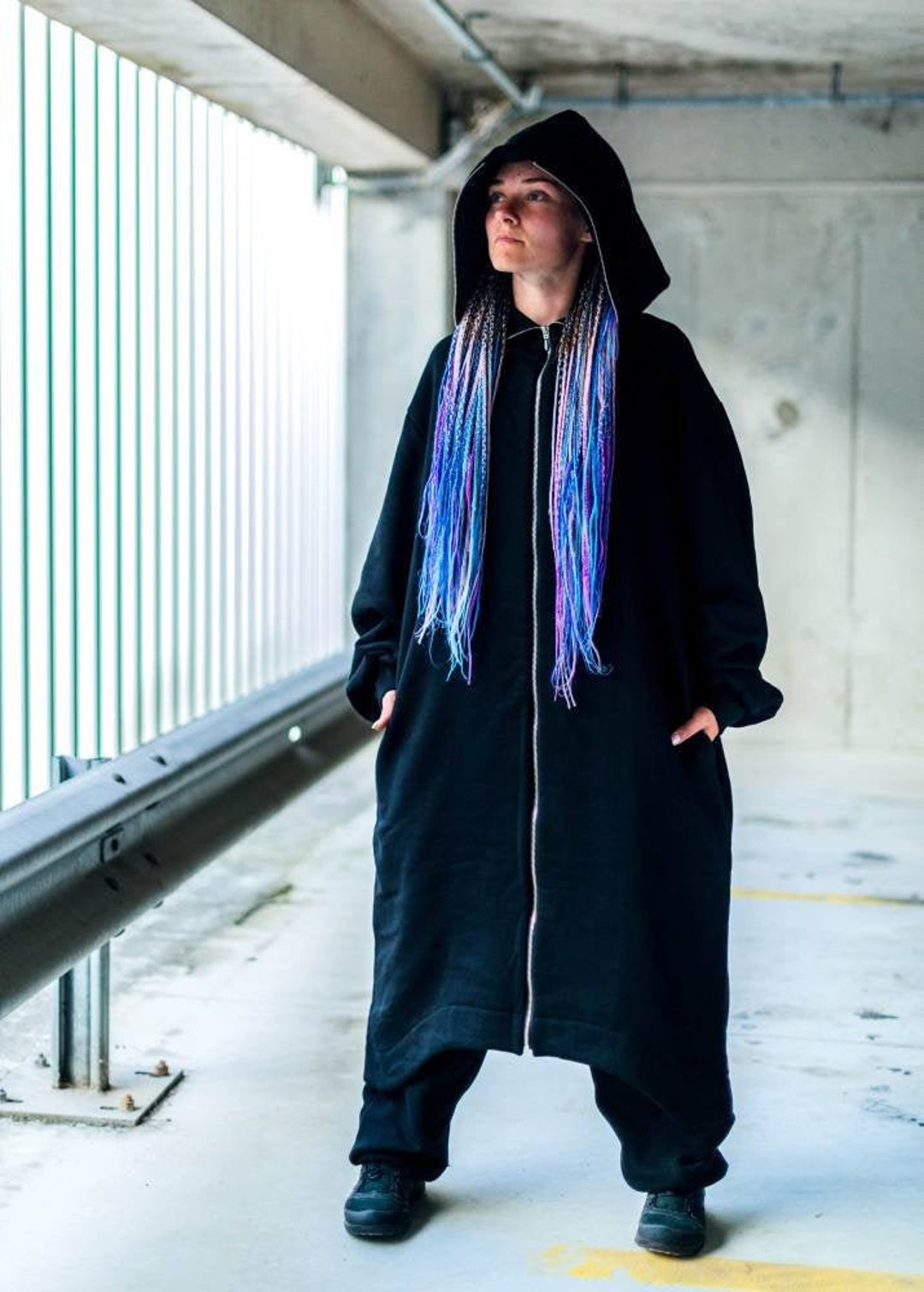 Cloak Hoodie Mens Fashion Hoodies: Oversized High Collar