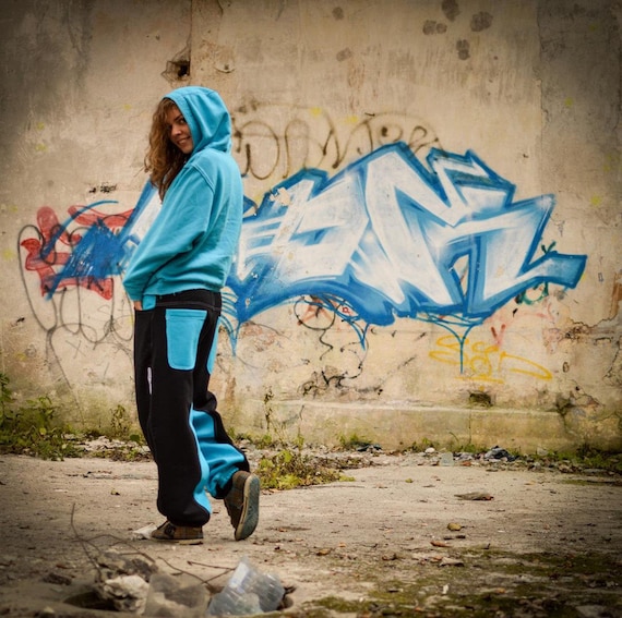 Sudadera con capucha de mujer / sudadera azul corta del océano | Etsy España