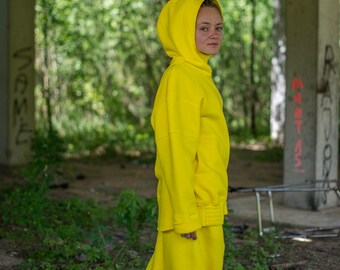 yellow hoodie oversized