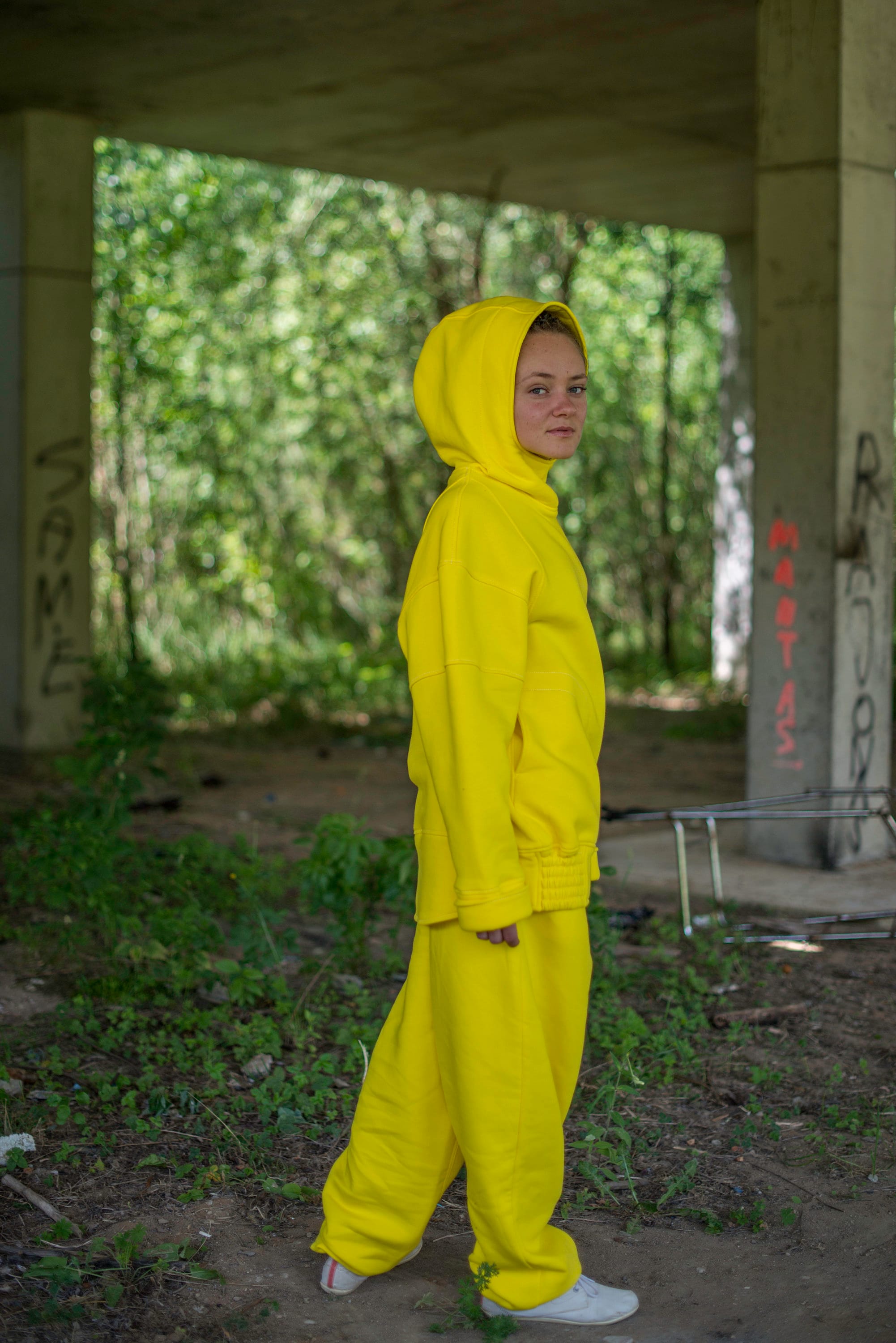 Oversized Hoodie - Yellow - Ladies