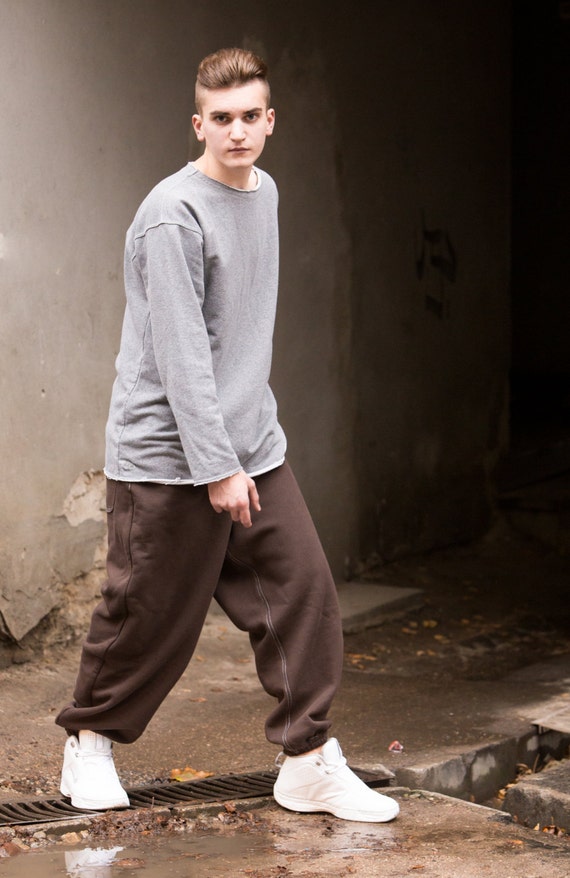 mens brown sweat suit