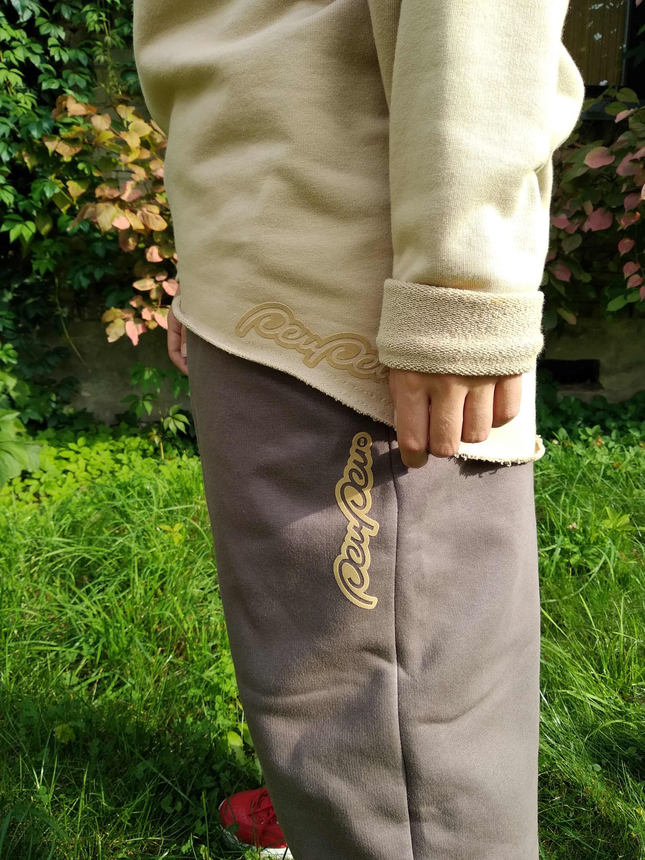 ★codegraphy★ Embroidered Artwork Bermuda Sweatpants Brown AO Monogram Tapestry Shorts Brown – The Almighty Originals