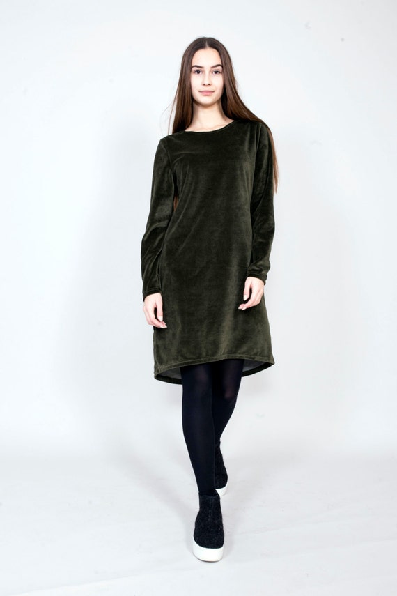 dark moss green dress