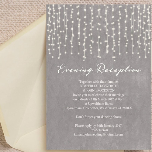 Wedding Doves Personalised A6 envelope  Party invitations Thank you evening 