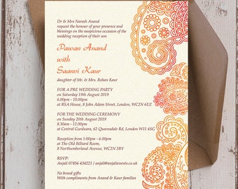 mehndi invitation etsy
